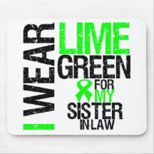 I Wear Lime Green For My Sister-in-Law Lymphoma Mousepad
