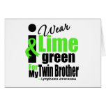 I Wear Lime Green For My Twin Brother Cards