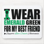 I Wear Liver Cancer Ribbon For My Best Friend Mousepad