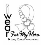 I Wear Lung Cancer Ribbon For My Hero t-shirts