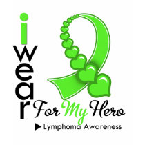 I Wear Lymphoma Ribbon For My Hero t-shirts by cancerapparel I Wear Lymphoma Ribbon For My Hero t-shirts