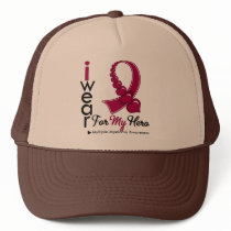 I Wear Multiple Myeloma Ribbon For My Hero hats by cancerapparel I Wear Multiple Myeloma Ribbon For My Hero hats