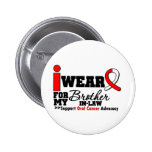 I Wear Oral Cancer Ribbon For My Brother in Law Pin