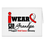 I Wear Oral Cancer Ribbon For My Grandpa cards