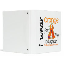 I Wear Orange 43 Daughter MS Multiple Sclerosis Vinyl Binders