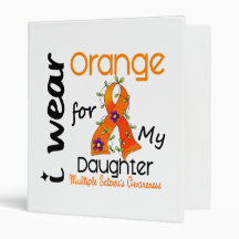 I Wear Orange 43 Daughter MS Multiple Sclerosis Vinyl Binders