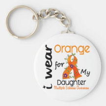 I Wear Orange 43 Daughter MS Multiple Sclerosis Key Chain