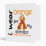 I Wear Orange 43 Grandpa MS Multiple Sclerosis Vinyl Binder