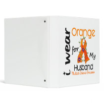 I Wear Orange 43 Husband MS Multiple Sclerosis Vinyl Binder