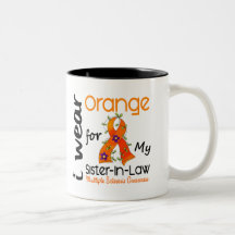 I Wear Orange 43 Sister-In-Law MS Multiple Scleros Coffee Mugs