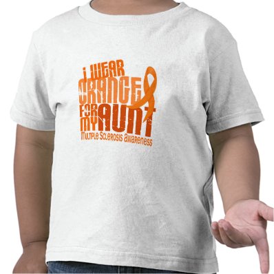 I Wear Orange Aunt Multiple Sclerosis MS Shirt