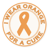 I Wear Orange For A Cure stickers by SupportTees I Wear Orange For A Cure stickers