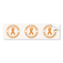 I Wear Orange For Awareness bumper stickers