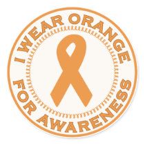 I Wear Orange For Awareness stickers by SupportTees I Wear Orange For Awareness stickers