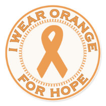 I Wear Orange For Hope stickers by SupportTees I Wear Orange For Hope stickers