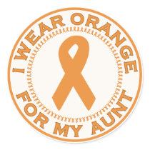 I Wear Orange For My Aunt stickers by SupportTees I Wear Orange For My Aunt stickers