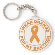 I Wear Orange For My Brother Keychains