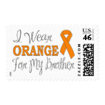 I Wear Orange For My Brother (Orange Ribbon) postage