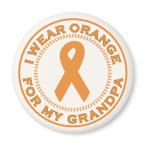 I Wear Orange For My Grandpa magnets by SupportTees I Wear Orange For My Grandpa magnets