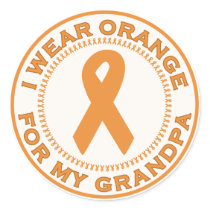I Wear Orange For My Grandpa stickers by SupportTees I Wear Orange For My Grandpa stickers