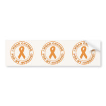 I Wear Orange For My Husband bumper stickers