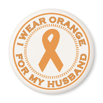 I Wear Orange For My Husband magnets by SupportTees I Wear Orange For My Husband magnets