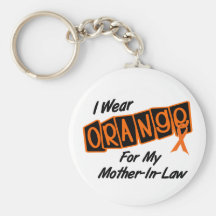 I Wear Orange For My MOTHERINLAW 8 Keychains