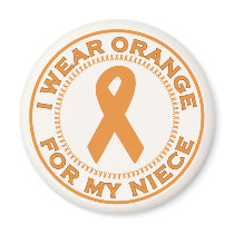 I Wear Orange For My Niece magnets by SupportTees I Wear Orange For My Niece magnets