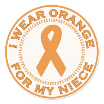 I Wear Orange For My Niece stickers by SupportTees I Wear Orange For My Niece stickers
