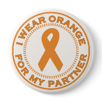 I Wear Orange For My Partner buttons