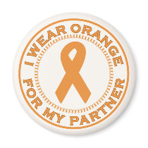 I Wear Orange For My Partner magnets by SupportTees I Wear Orange For My Partner magnets
