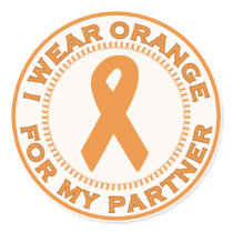 I Wear Orange For My Partner stickers by SupportTees I Wear Orange For My Partner stickers