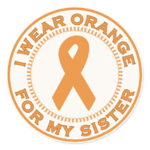 I Wear Orange For My Sister stickers by SupportTees I Wear Orange For My Sister stickers