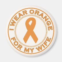 I Wear Orange For My Wife Magnets