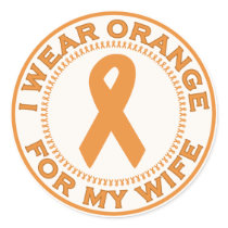 I Wear Orange For My Wife stickers by SupportTees I Wear Orange For My Wife stickers
