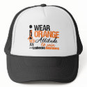 I Wear Orange With An Attitude To Win hat