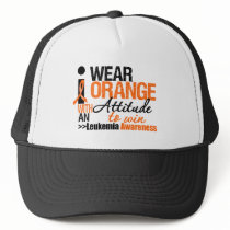 I Wear Orange With An Attitude To Win hats
