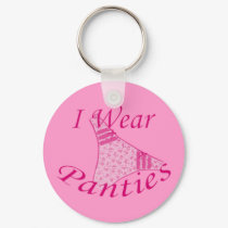 I Wear Panties - Pink keychains