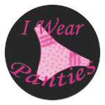 I Wear Panties - Pink stickers