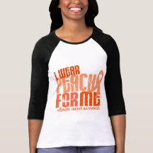 I Wear Peach For Me 6.4 Uterine Cancer T-shirt