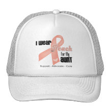 I Wear Peach For My Aunt - Uterine Cancer Hat