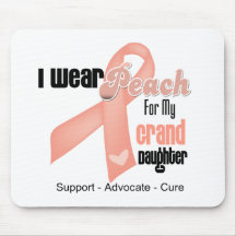 I Wear Peach For My Granddaughter - Uterine Cancer Mouse Pad