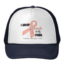 I Wear Peach For My Grandma - Uterine Cancer Trucker Hats