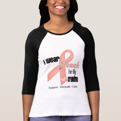 I Wear Peach For My Grandma - Uterine Cancer Shirts