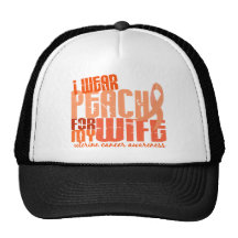 I Wear Peach For My Wife 6.4 Uterine Cancer Hat