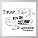 I Wear Pearl For My Cousin 42 Lung Cancer Poster