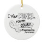 I Wear Pearl For My Cousin 42 Mesothelioma Christmas Tree Ornaments