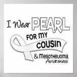 I Wear Pearl For My Cousin 42 Mesothelioma Print