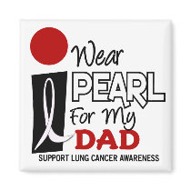 I Wear Pearl For My Dad 9 magnets by awarenessgifts I Wear Pearl For My Dad 9 magnets