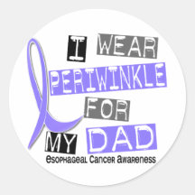 I Wear Periwinkle For My Dad Esophageal Cancer Stickers